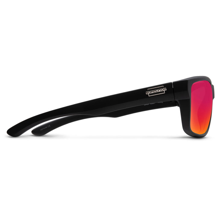 Suncloud Mayor Sunglasses Matte Black/Polarized Red Mirror