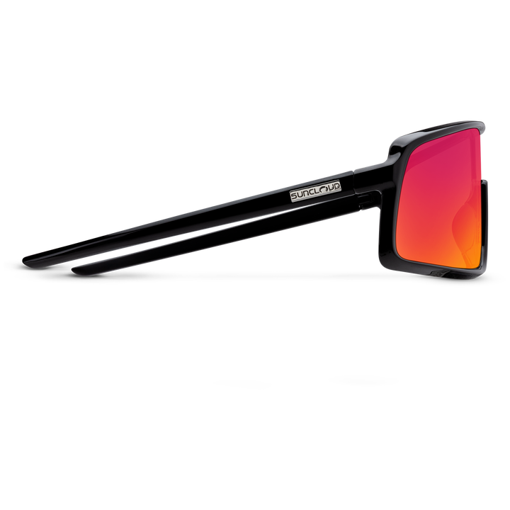 Suncloud Upshot Sunglasses Black/Polarized Red Mirror