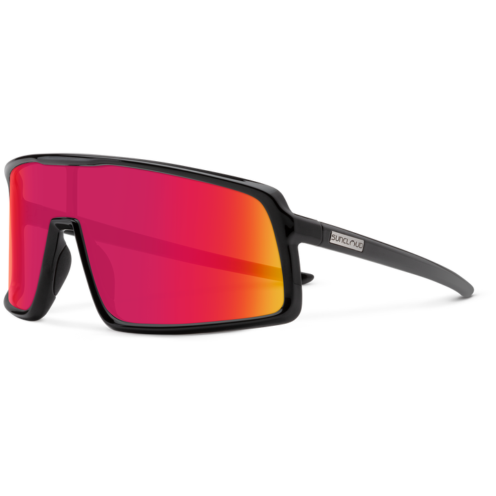 Suncloud Upshot Sunglasses Black/Polarized Red Mirror
