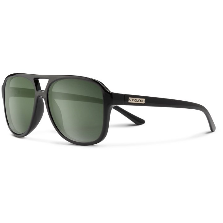 Suncloud Sandy Sunglasses Black/Polarized Gray Green