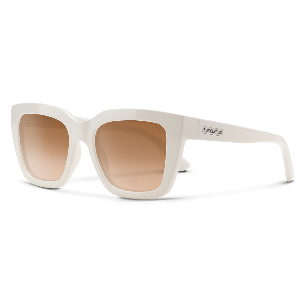 Suncloud Marion Sunglasses Ivory/Polarized Brown Gradient