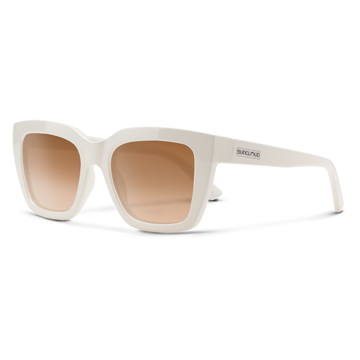 Suncloud Marion Sunglasses Ivory/Polarized Brown Gradient