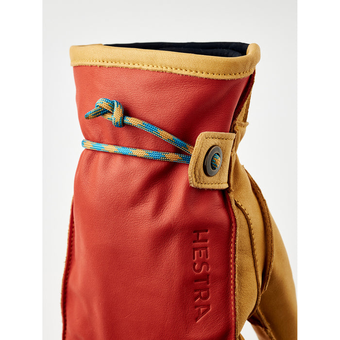 Hestra Wakayama 5-Finger Gloves Flame Red/Tan