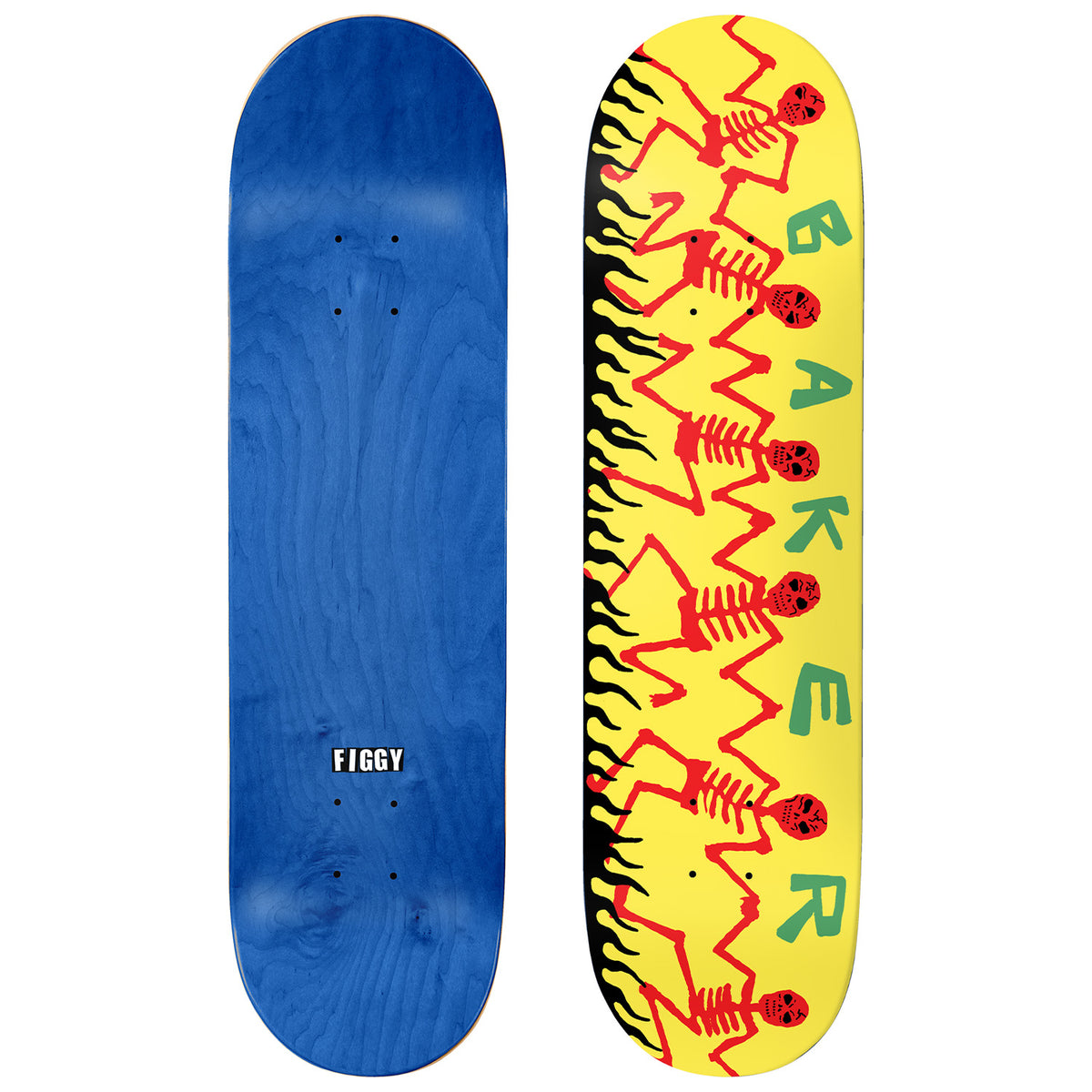 Baker Figgy Dancing Skellies 8.5 Skateboard Deck