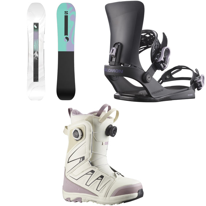 Salomon Bliss X Snowboard + EDB X Snowboard Bindings + Ivy BOA SJ Snowboard Boots - Women's 2026