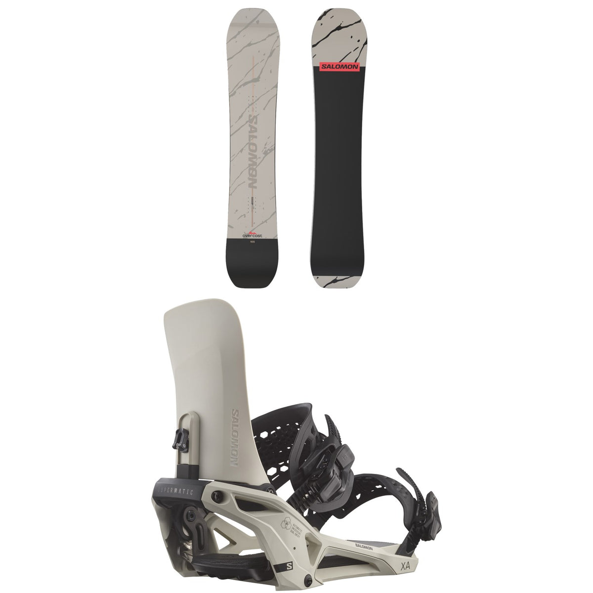 Salomon Overcast Snowboard + XA Supermatic Snowboard Bindings 2026