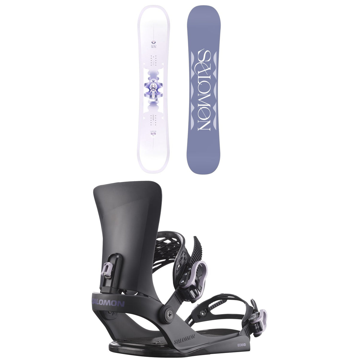 Salomon Lotus Snowboard + EDB X Snowboard Bindings - Women's 2026