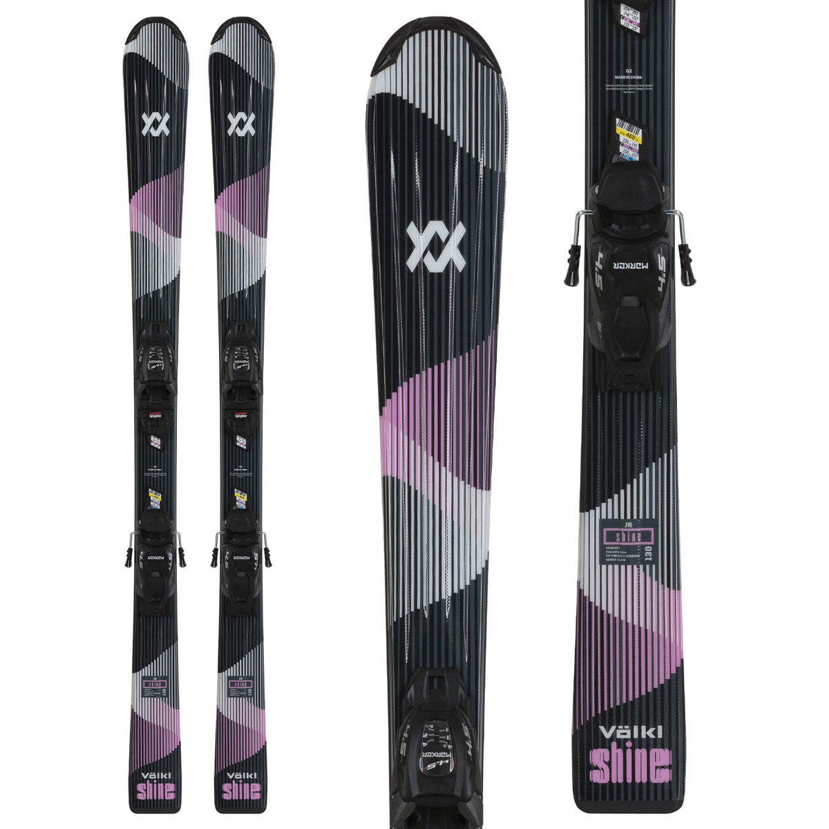 Völkl Shine Jr Skis + vMotion 4.5 Jr Lady Bindings - Kids' 2026