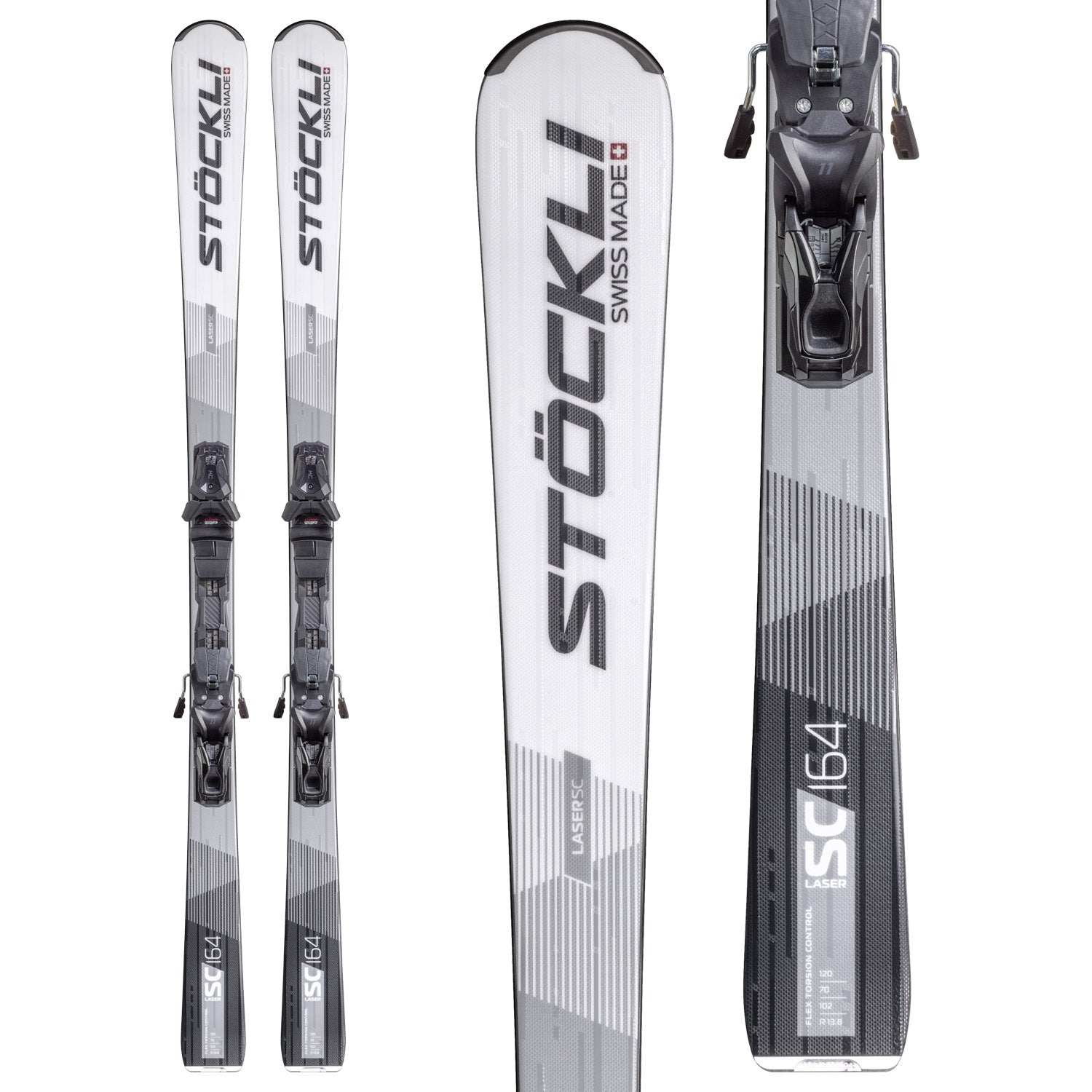 Stöckli Laser SC Skis + MC11 Bindings 2027 – evo