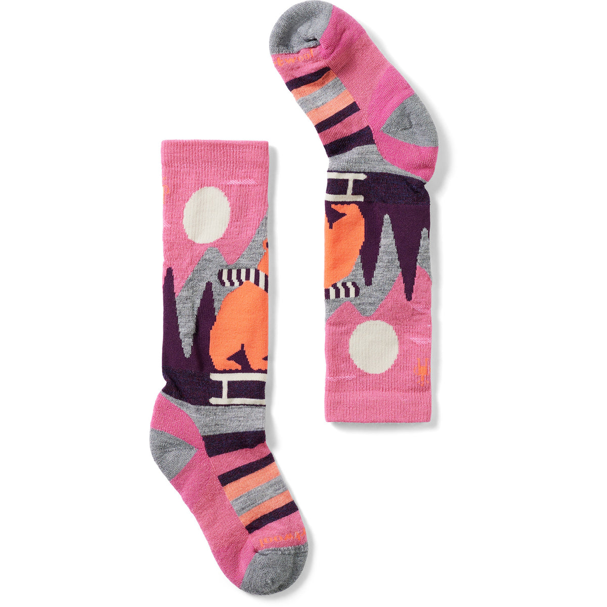 Smartwool Ski Light Cushion Sleigh Bear OTC Socks - Kids' Garden Pink