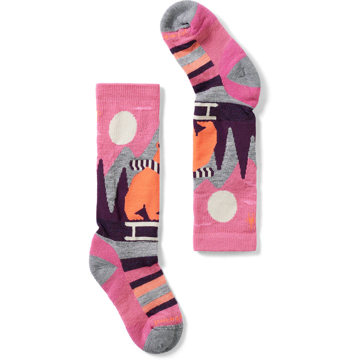 Smartwool Ski Light Cushion Sleigh Bear OTC Socks - Kids' Garden Pink