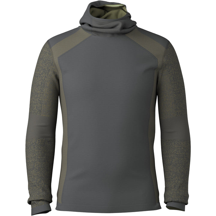 Smartwool Intraknit Thermal Merino Base Layer Hoodie - Men's Charcoal/Winter Moss