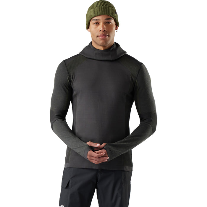 Smartwool Intraknit Thermal Merino Base Layer Hoodie - Men's Charcoal/Winter Moss
