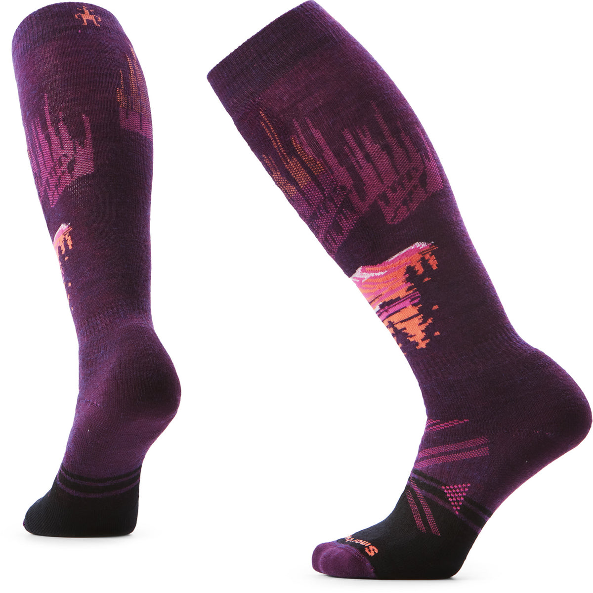 Smartwool Ski Full Cushion Alpine Auroras OTC Socks - Women's Purple Iris