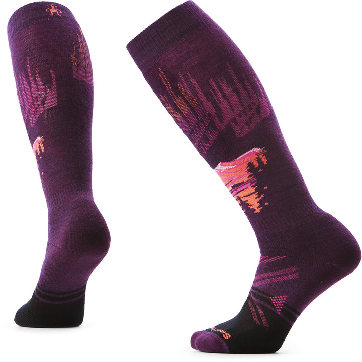 Smartwool Ski Full Cushion Alpine Auroras OTC Socks - Women's Purple Iris