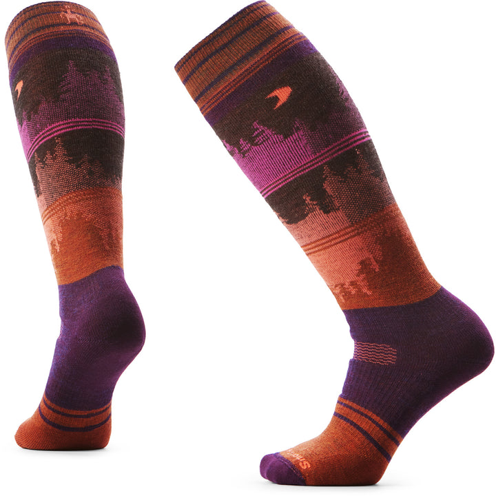 Smartwool Snowboard Full Cushion Twilight Vista OTC Socks - Women's Purple Iris