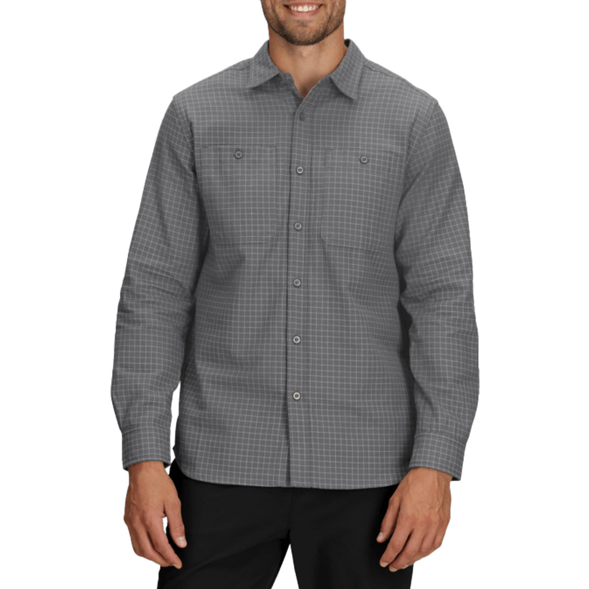 The North Face Arroyo Lightweight Flannel Shirt - Men's Smoked Pearl Grid Plaid