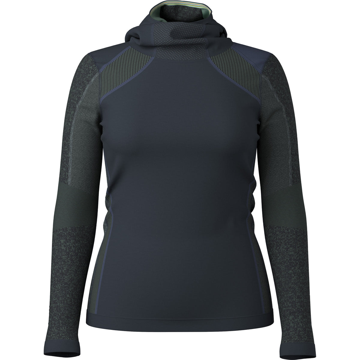 Smartwool Intraknit Thermal Merino Base Layer Hoodie - Women's Deep Navy/Arctic Green