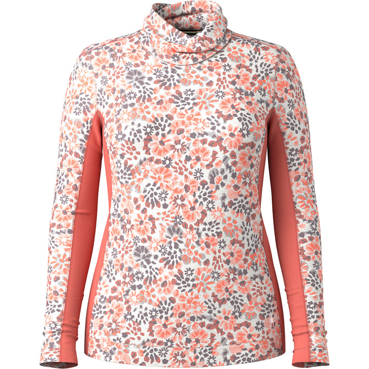 Smartwool Classic Thermal Merino Mock Neck Top - Women's Coral Reef Floral