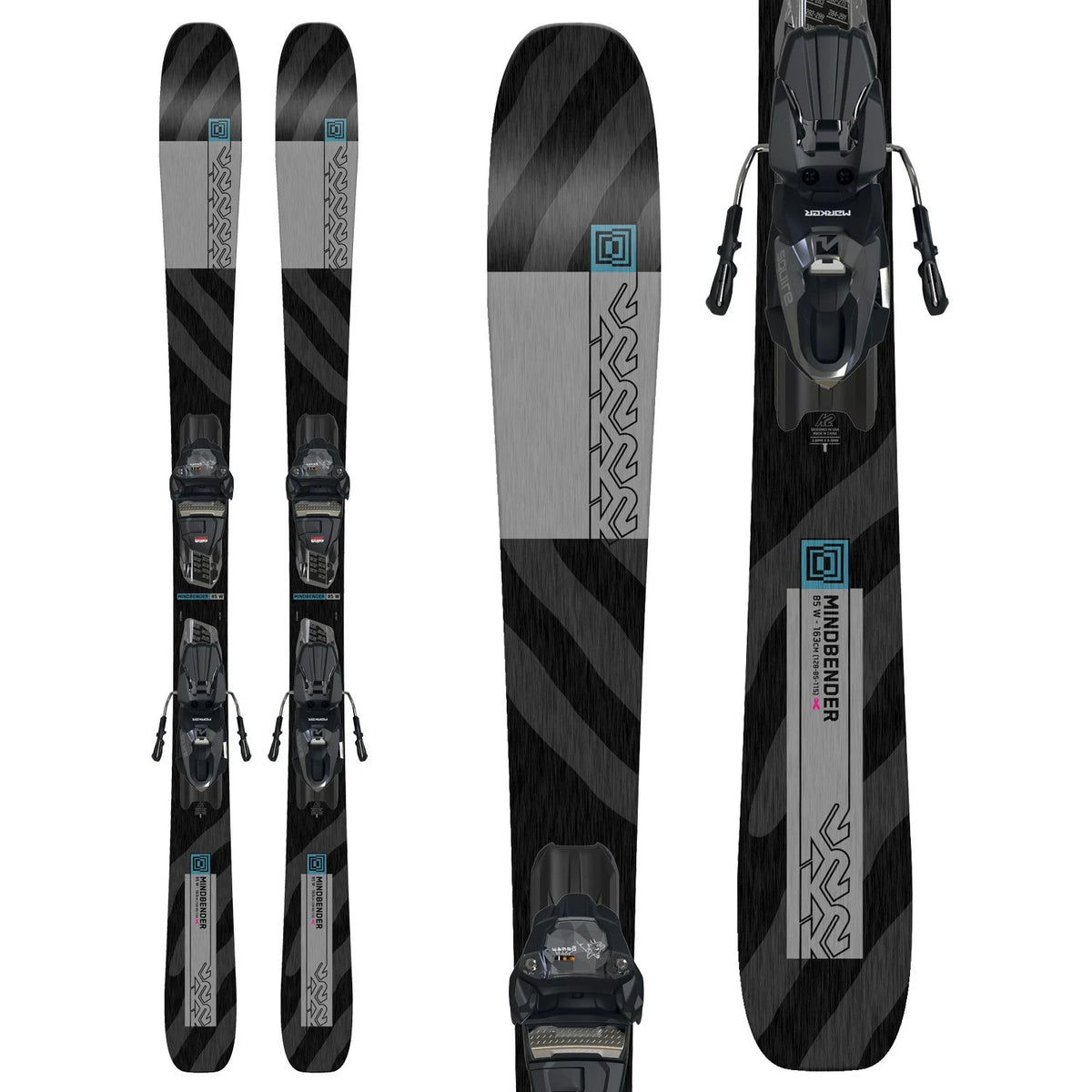 K2 Mindbender 85 Skis + Marker Squire 11 TCX Demo Bindings - Women's 2024