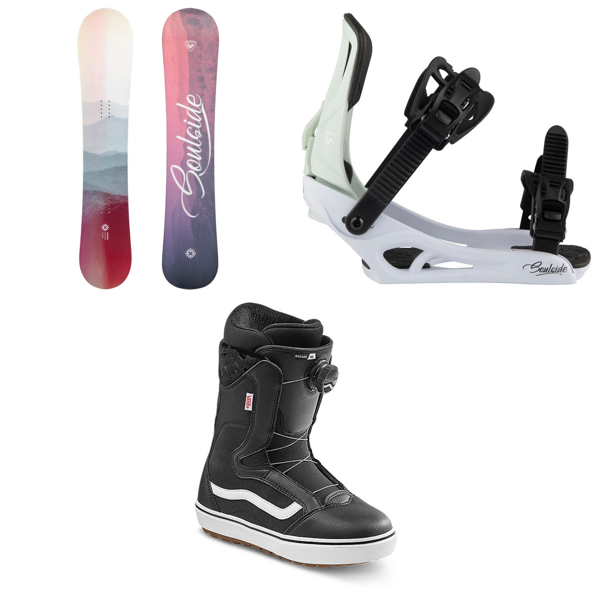 Rossignol Soulside Snowboard + Soulside Snowboard Bindings + Vans Encore OG Snowboard Boots - Women's 2026