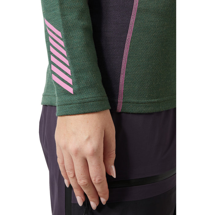 Helly Hansen Lifa Merino Midweight 1/2 Zip Baselayer Top - Women's Jungle Green
