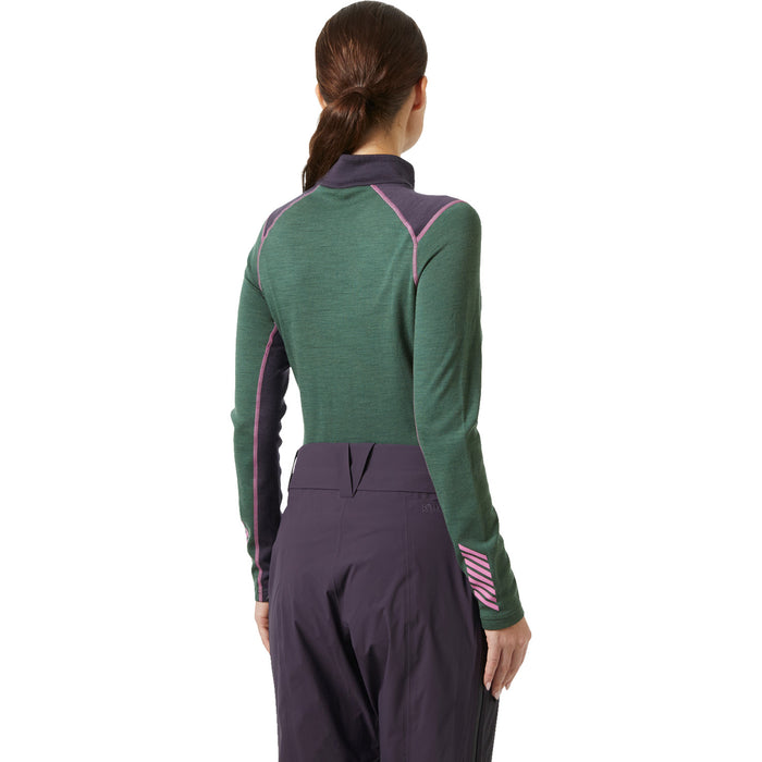 Helly Hansen Lifa Merino Midweight 1/2 Zip Baselayer Top - Women's Jungle Green