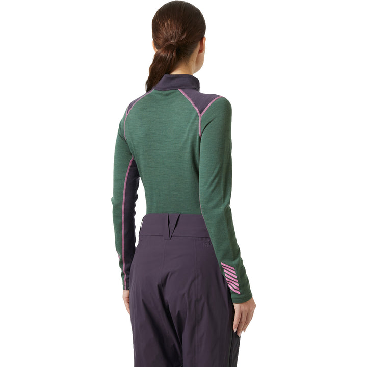 Helly Hansen Lifa Merino Midweight 1/2 Zip Baselayer Top - Women's Jungle Green