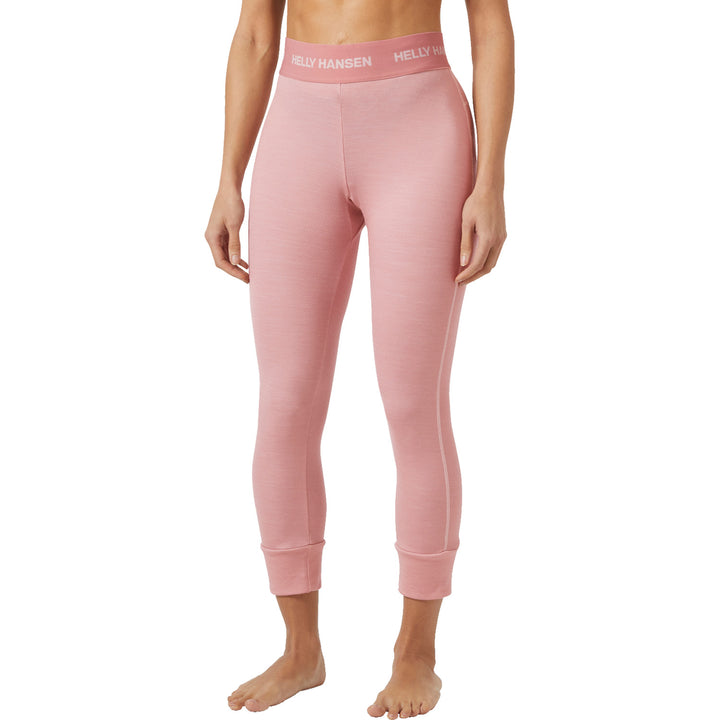 Helly Hansen Lifa Merino Midweight 3/4 Baselayer Pants - Women's Pink Salt