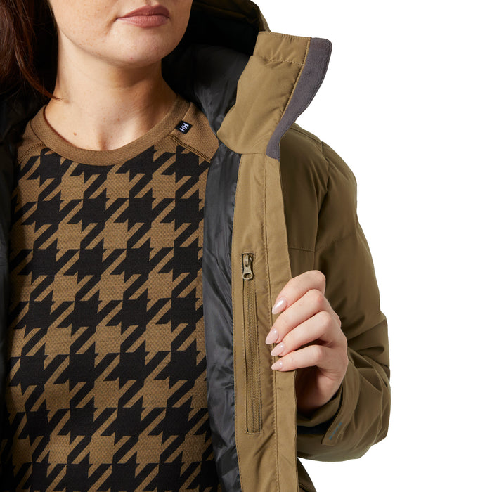 Helly Hansen Nora Short Puffy Jacket - Women's Sepia Plad Print