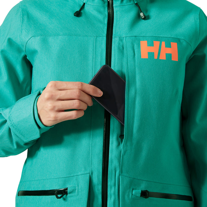 Helly Hansen Powderqueen 3.0 Jacket - Women's Signal Green Denim