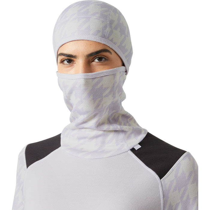 Helly Hansen Lifa Merino Midweight Block Hoodie - Women's Light Purple Houndstooth AOP