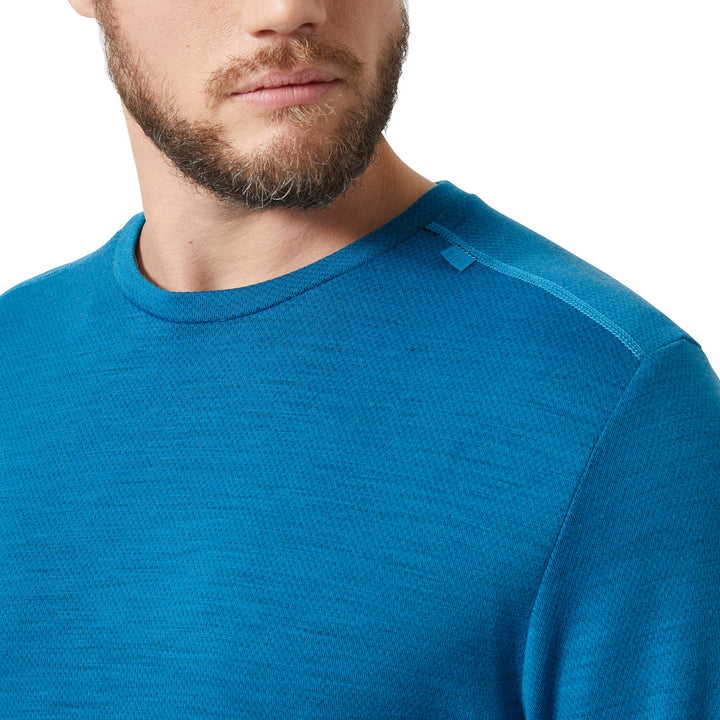 Helly Hansen Lifa Merino Midweight Crew Baselayer Top - Men's Neptune Blue