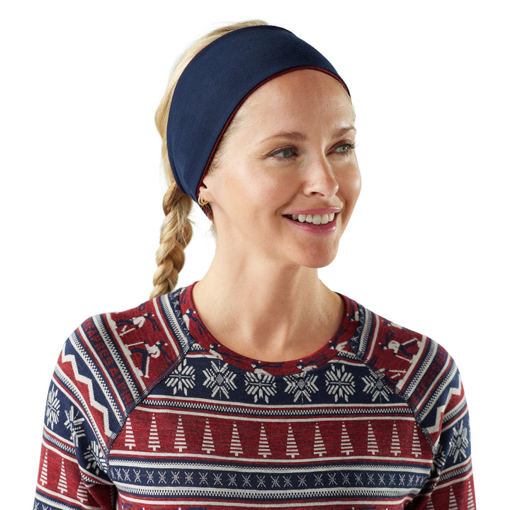 Smartwool Thermal Merino Reversible Headband Deep Navy/Currant Heather