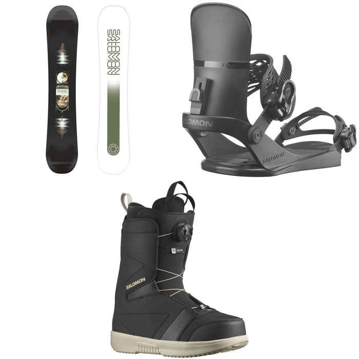 Salomon Pulse Snowboard + EDB Snowboard Bindings + Faction Boa Snowboard Boots 2026