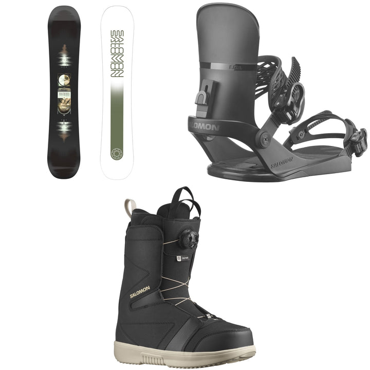 Salomon Pulse Snowboard + EDB Snowboard Bindings + Faction Boa Snowboard Boots 2026