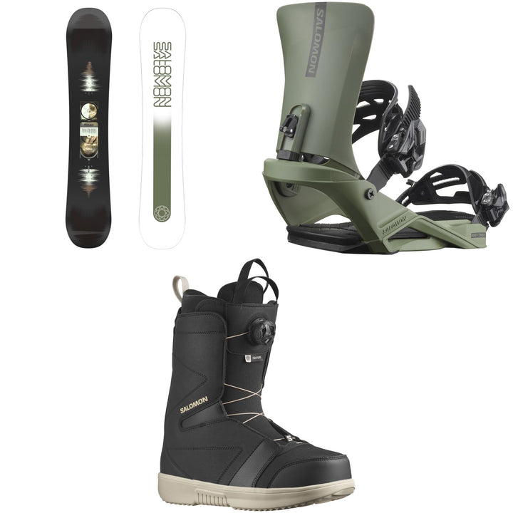 Salomon Pulse Snowboard + Rhythm Snowboard Bindings + Faction Boa Snowboard Boots 2026