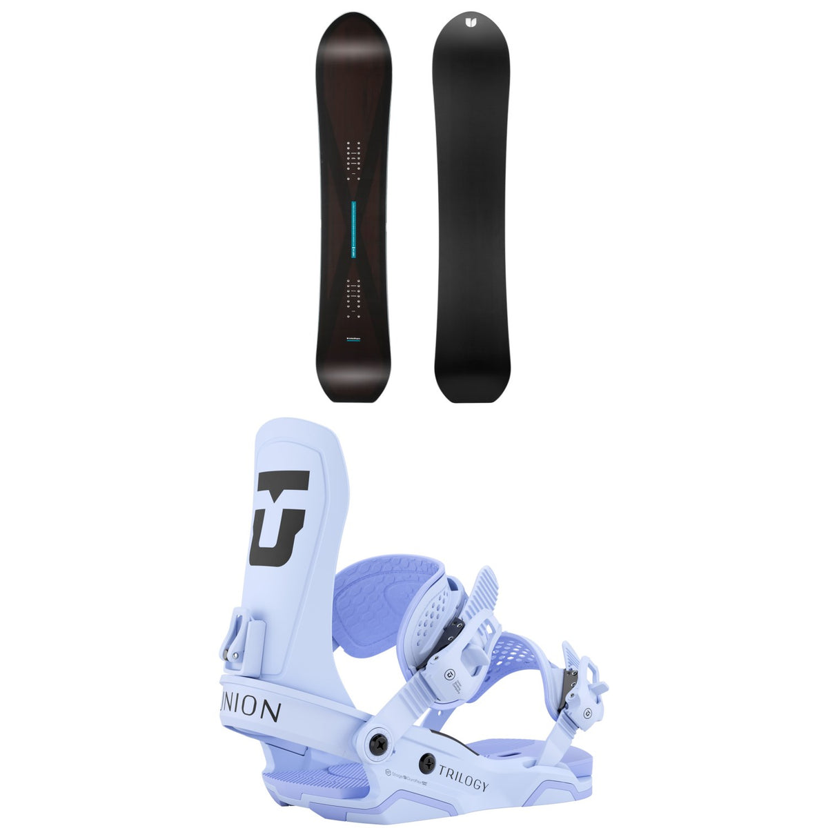 United Shapes Cadet Snowboard + Union Trilogy Snowboard Bindings - Women's 2026
