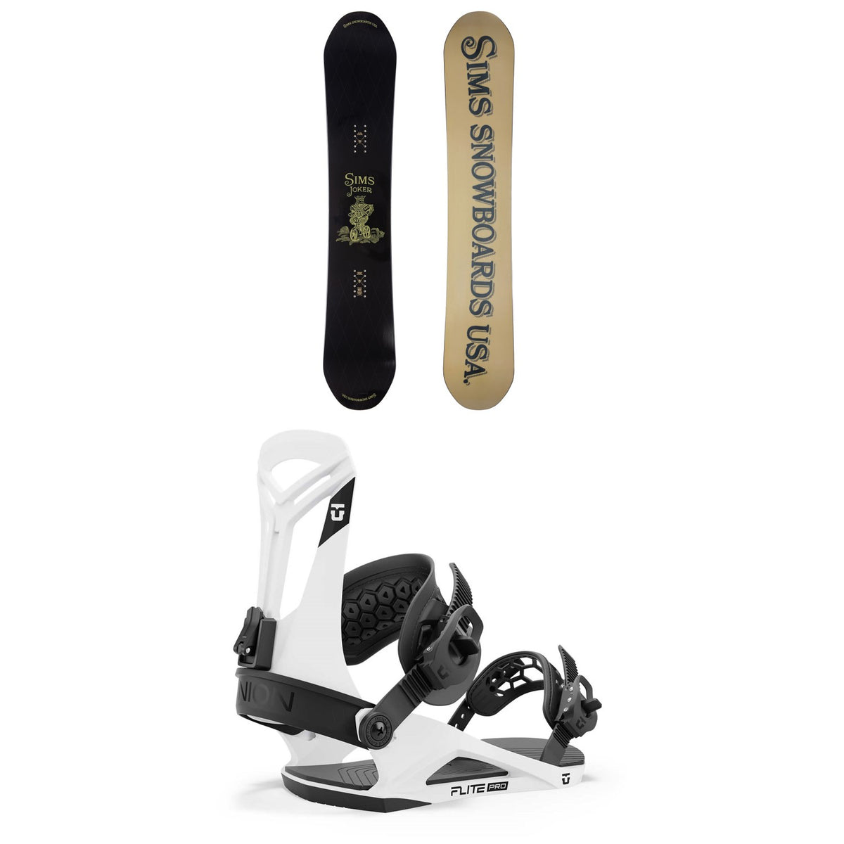 Sims Joker Snowboard + Union Flite Pro Snowboard Bindings 2025