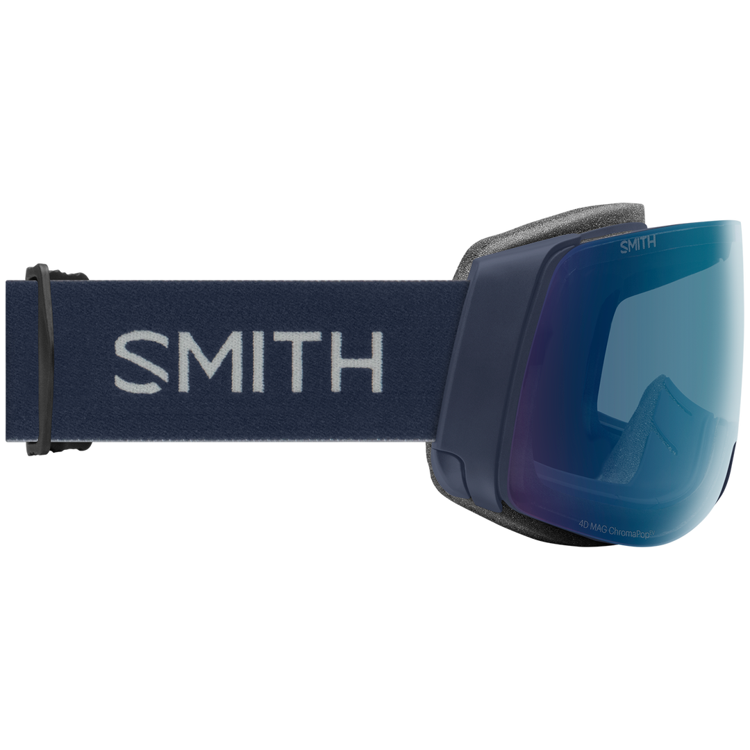smith hard goggle case Smith 4D Mag Goggles Royal Navy ChromaPop Everyday Blue Mirror