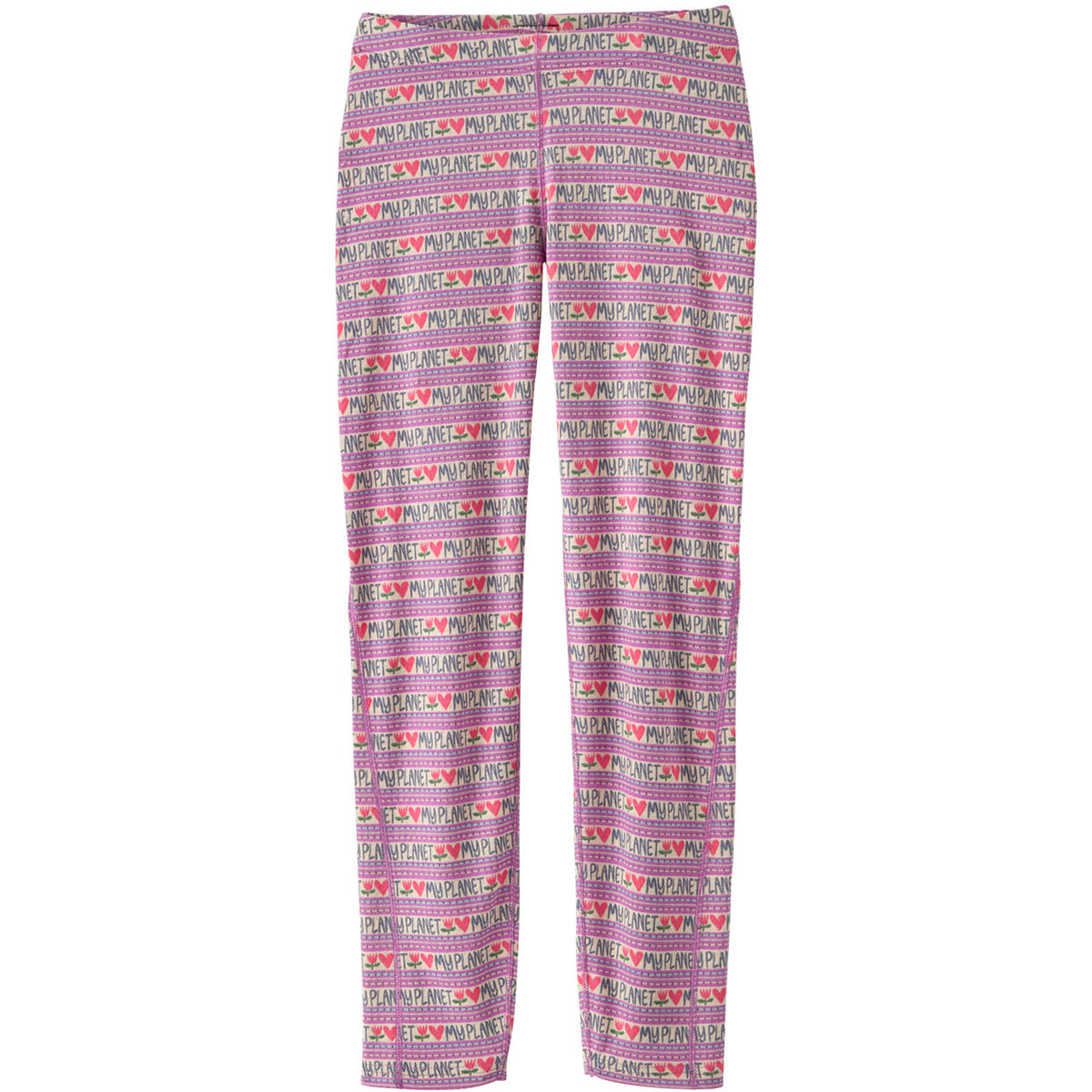 Patagonia Capilene Midweight Bottoms - Kids' Planet Hearts: Brisk Purple