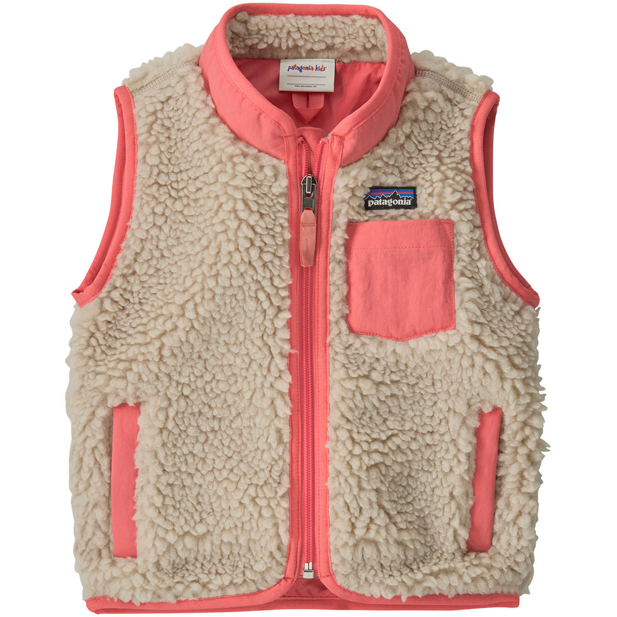 Patagonia Retro-X Vest - Infants' Natural W/Sparkle Pink