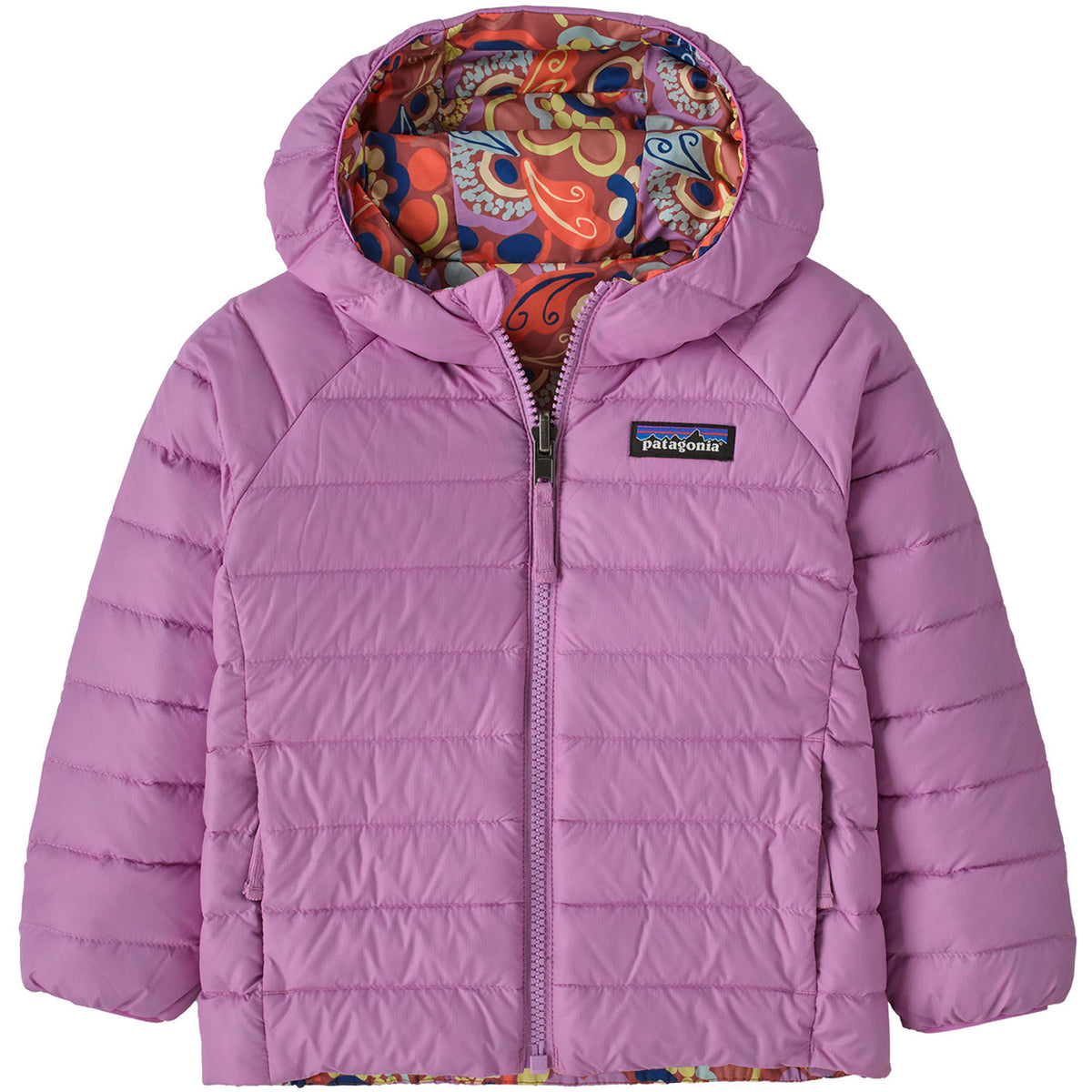 Patagonia Reversible Down Sweater Hoodie - Infants' River River: Potters Red