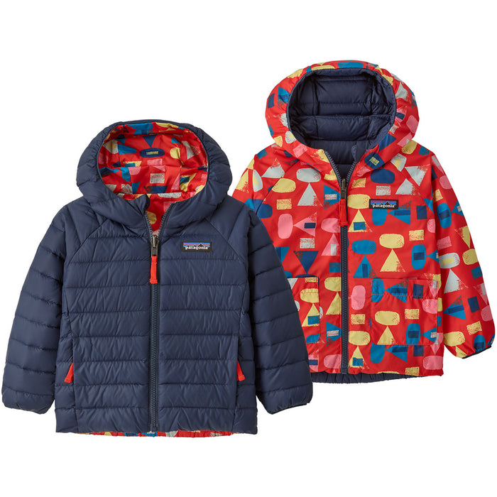 Patagonia Reversible Down Sweater Hoodie - Toddlers' Forest Being: Sizzle Red