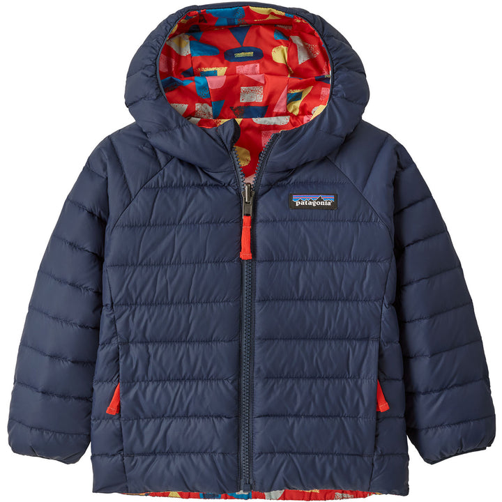 Patagonia Reversible Down Sweater Hoodie - Toddlers' Forest Being: Sizzle Red