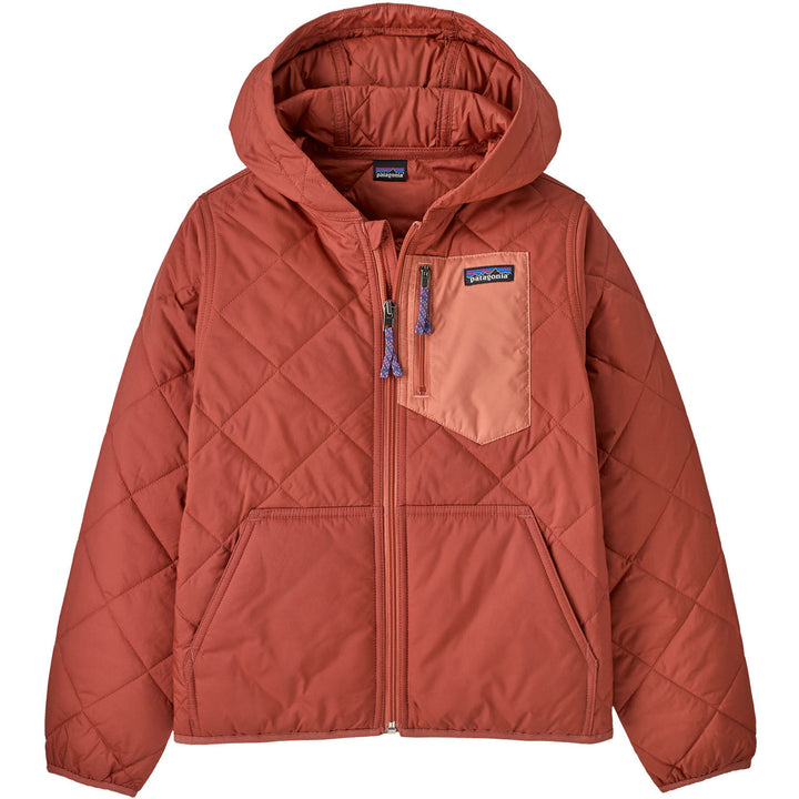Patagonia Diamond Quilted Hoodie - Kids' Potters Red