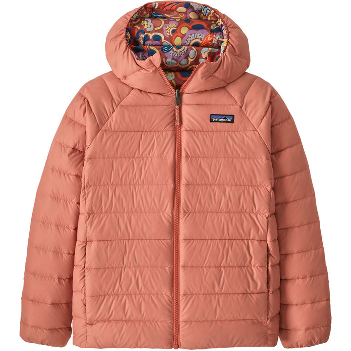 Patagonia Reversible Down Sweater Hoodie - Kids' River River: Potters Red