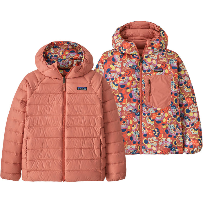 Patagonia Reversible Down Sweater Hoodie - Kids' River River: Potters Red