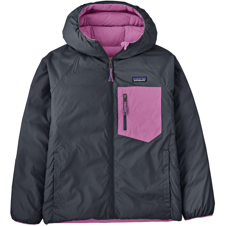 Patagonia Reversible Down Sweater Hoodie - Kids' Smolder Blue