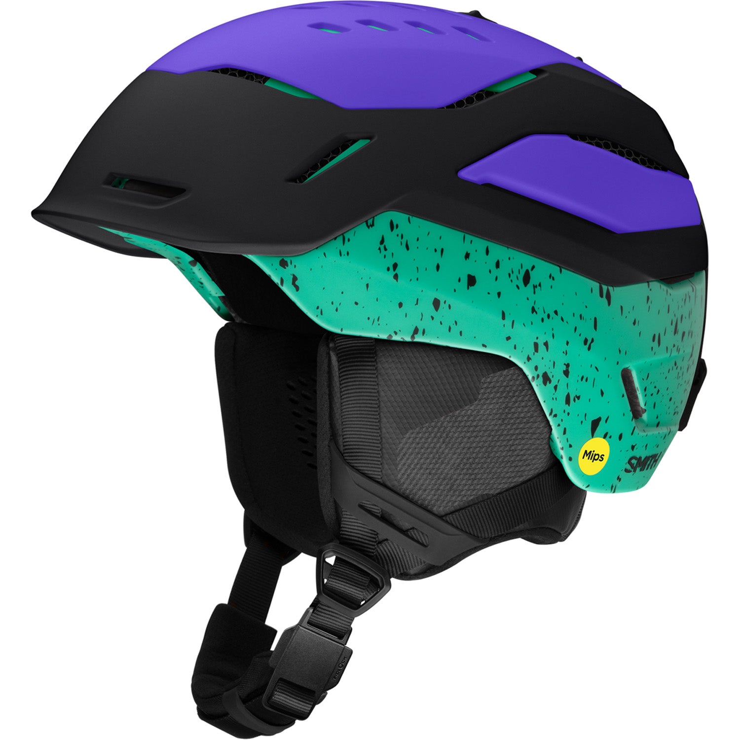 Smith Vantage 2 MIPS Helmet - Matte Black/Ultraviolet/Emerald City / S